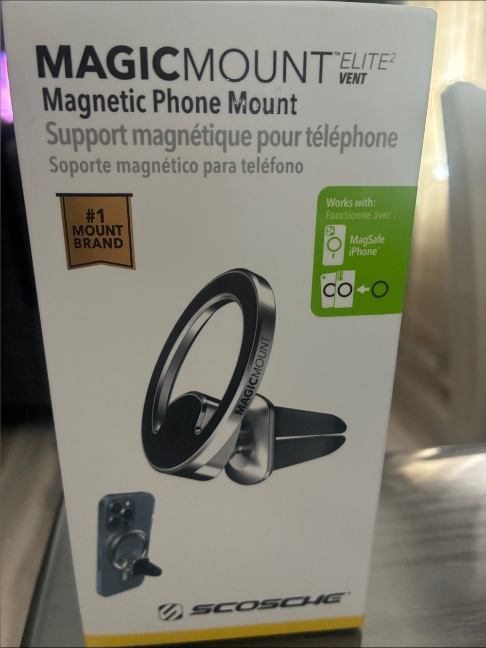 Scosche MagicMount Elite2 Vent Magnetic Phone Mount - Black/Silver